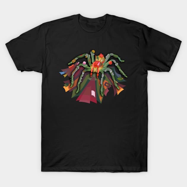 DECORATIVE  SPIDER IN WEB STYLIZED ART T-Shirt by STYLIZED ART